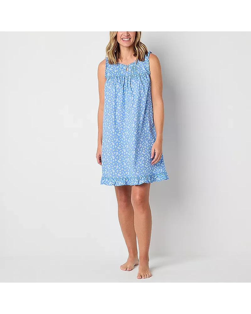 Adonna Womens Sleeveless Scoop Neck Nightgown
