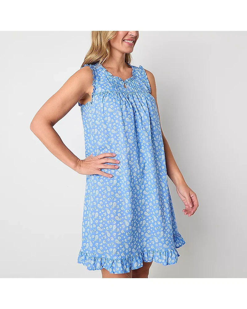 Adonna Womens Sleeveless Scoop Neck Nightgown