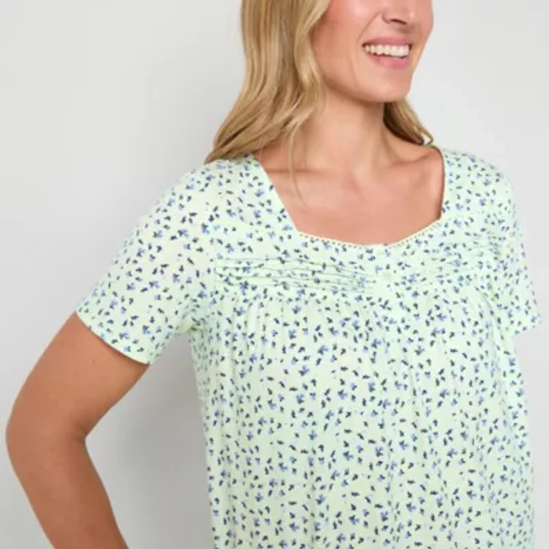 Adonna Womens Short Sleeve Nightgown