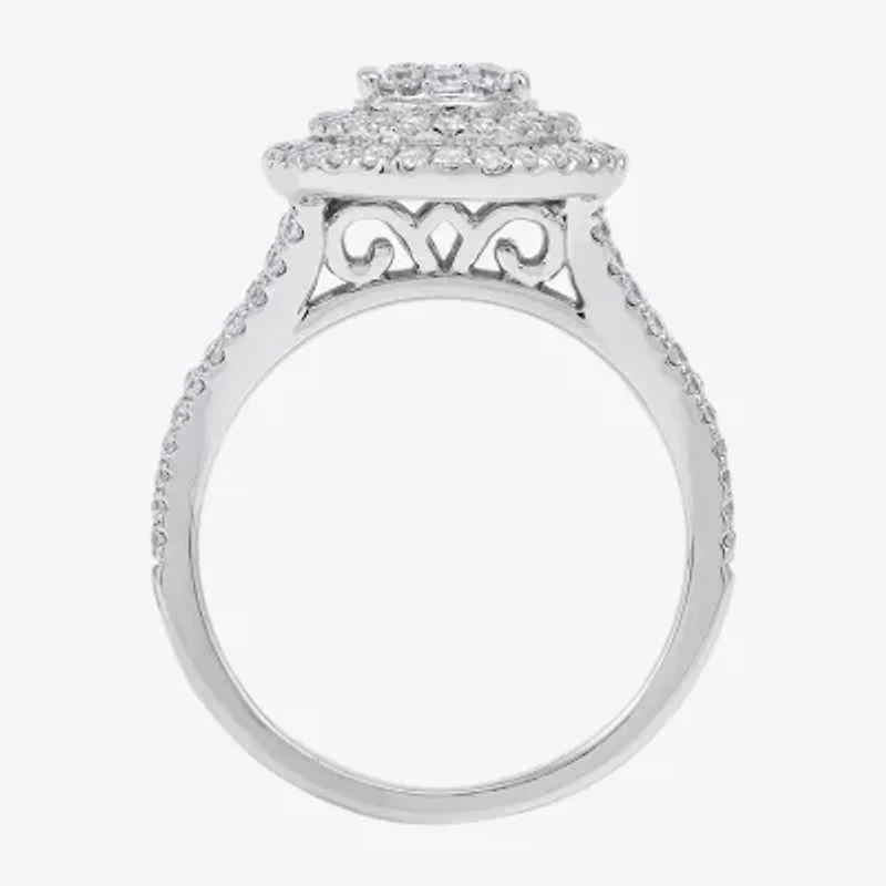 Limited Quantities! Womens 1 CT. T.W. Natural White Diamond 10K White Gold Oval Engagement Ring