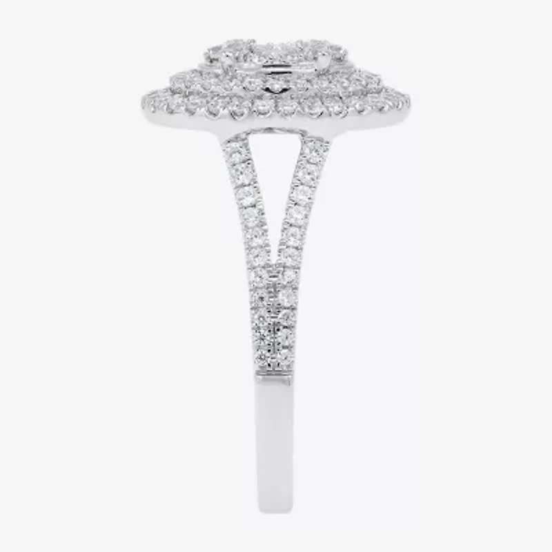 Limited Quantities! Womens 1 CT. T.W. Natural White Diamond 10K White Gold Oval Engagement Ring