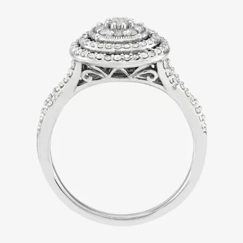 Limited Quantities! Womens 1/2 CT. T.W. Natural White Diamond 10K White Gold Round Engagement Ring