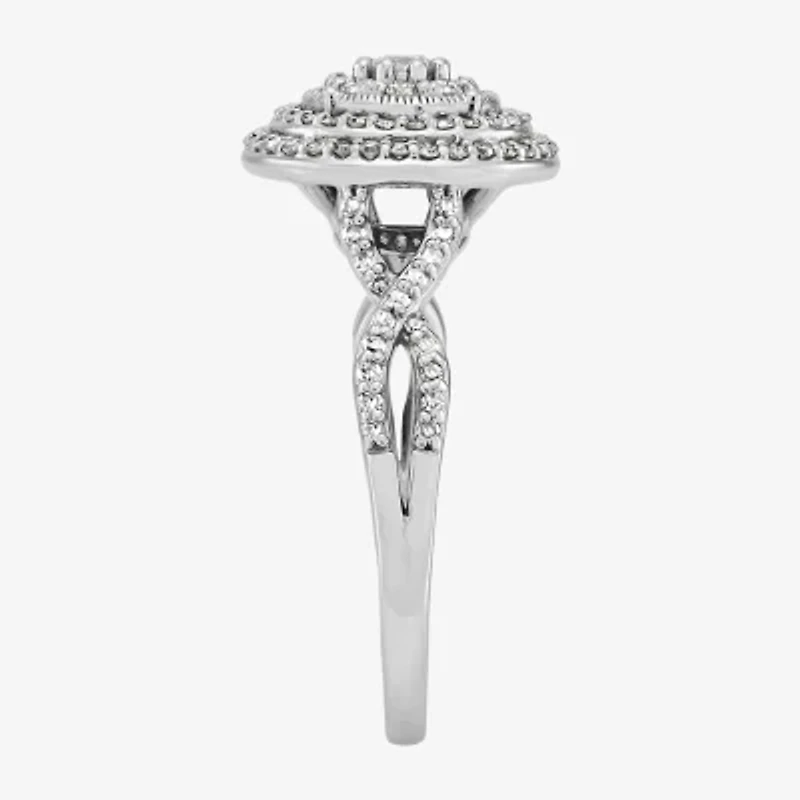 Limited Quantities! Womens 1/2 CT. T.W. Natural White Diamond 10K White Gold Round Engagement Ring