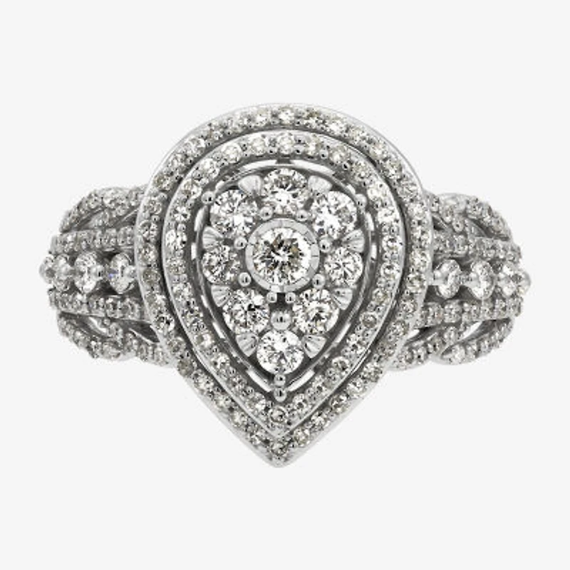 Limited Quantities! Womens 1 CT. T.W. Natural White Diamond 10K Gold Pear Engagement Ring