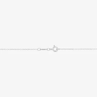 Limited Quantities! "T" Womens Diamond Accent Natural White Diamond Sterling Silver 18 Inch Pendant Necklace