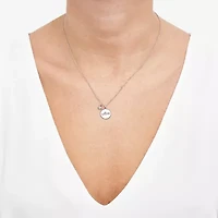 Limited Quantities! "Mom" Womens 1/10 CT. T.W. Natural White Diamond Sterling Silver Heart Round 18 Inch Pendant Necklace