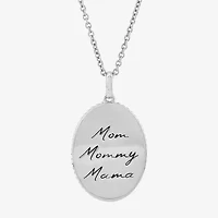 Limited Quantities! Mother And Baby Womens Genuine White Mother Of Pearl 10K Gold Sterling Silver Heart Round 18 Inch Pendant Necklace