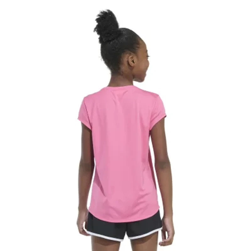 adidas Performance Big Kid Girls Crew Neck Short Sleeve Slim Fit Graphic T-Shirt