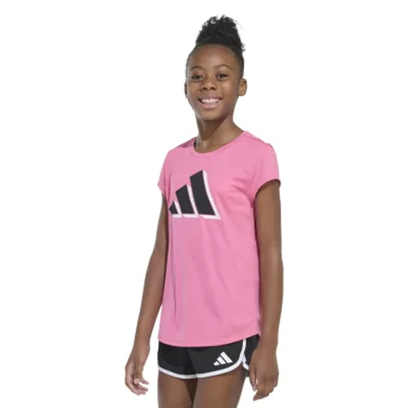 adidas Performance Big Kid Girls Crew Neck Short Sleeve Slim Fit Graphic T-Shirt