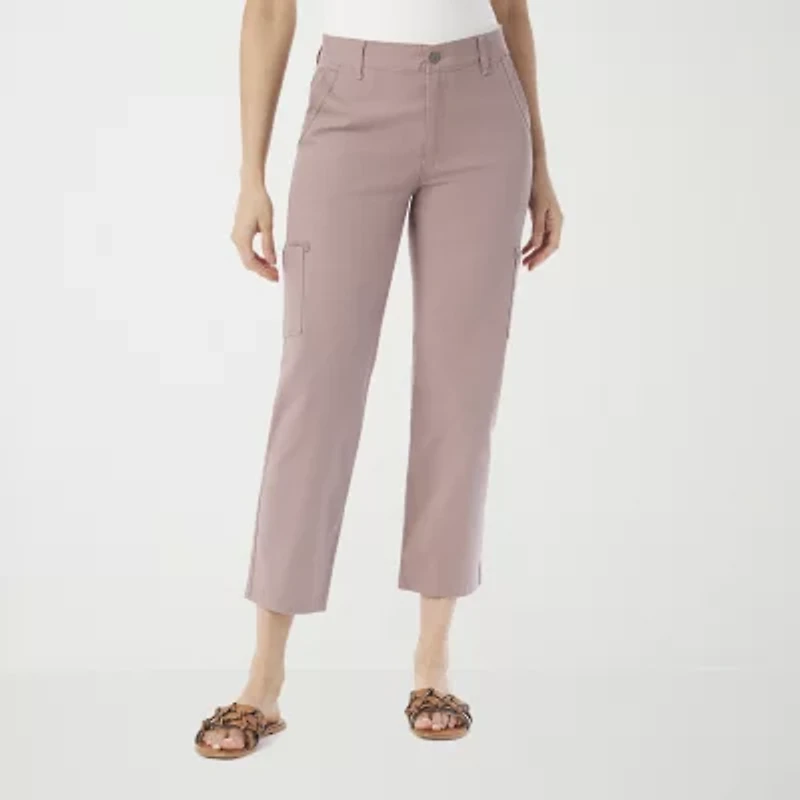 Gloria Vanderbilt Womens Straight Mid Rise Ankle Pant