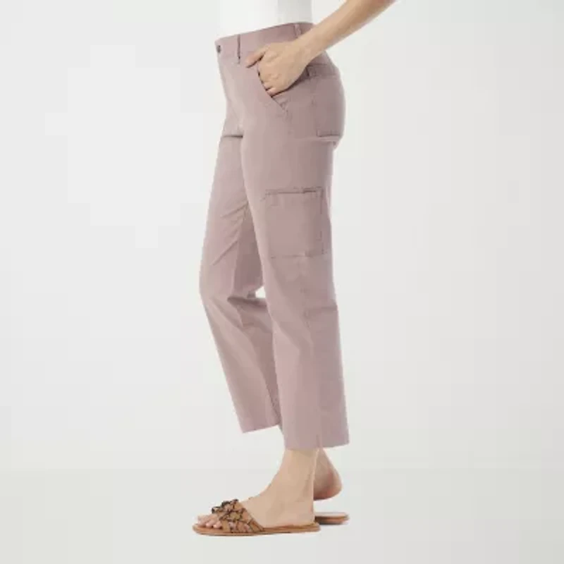 Gloria Vanderbilt Womens Straight Mid Rise Ankle Pant