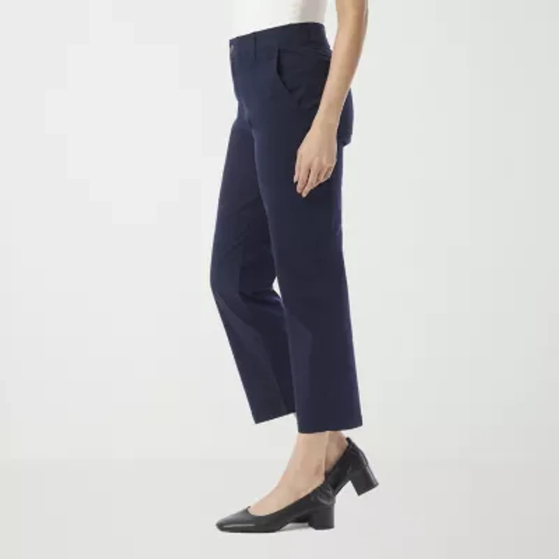 Gloria Vanderbilt Womens Straight Mid Rise Ankle Pant