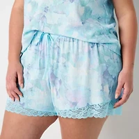 Ambrielle Womens V-Neck Sleeveless 2-pc. Plus Pajama Sets
