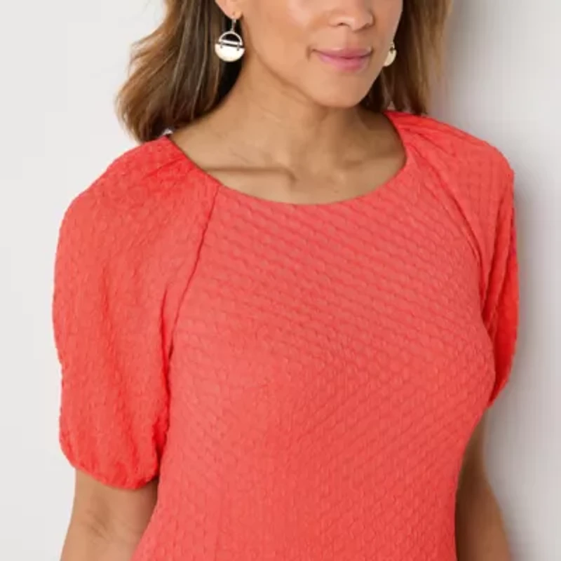 Rabbit Design Womens Short Sleeve Fit + Flare Dress