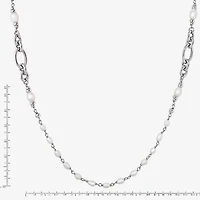 Limited Quantities! Womens White Sterling Silver Inch Strand Necklace