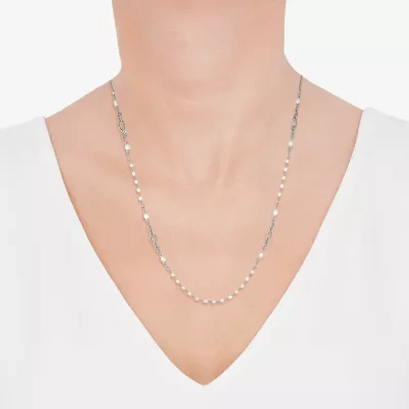 Limited Quantities! Womens White Sterling Silver Inch Strand Necklace