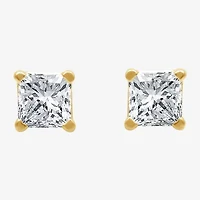 ( G/SI1-SI2 ) 3/8 CT. T.W. Lab-Grown Diamond Princess-cut Stud Earrings 10K Gold