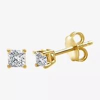( G/SI1-SI2 ) 3/8 CT. T.W. Lab-Grown Diamond Princess-cut Stud Earrings 10K Gold