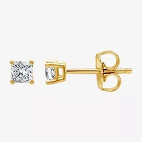 ( G/SI1-SI2 ) 3/8 CT. T.W. Lab-Grown Diamond Princess-cut Stud Earrings 10K Gold