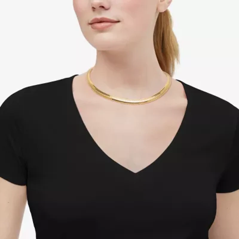 Made in Italy Womens 14K Gold Over Silver 18 Inch Pendant Necklace