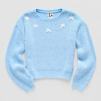 Self Esteem Big Kid Girls Crew Neck Long Sleeve Pullover Sweater