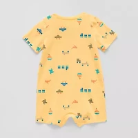 Okie Dokie Baby Boys Short Sleeve Striped Romper