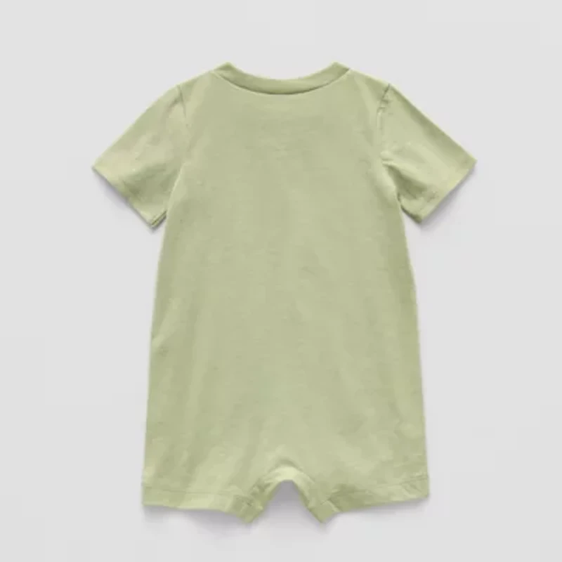 Okie Dokie Baby Boys Short Sleeve Striped Romper