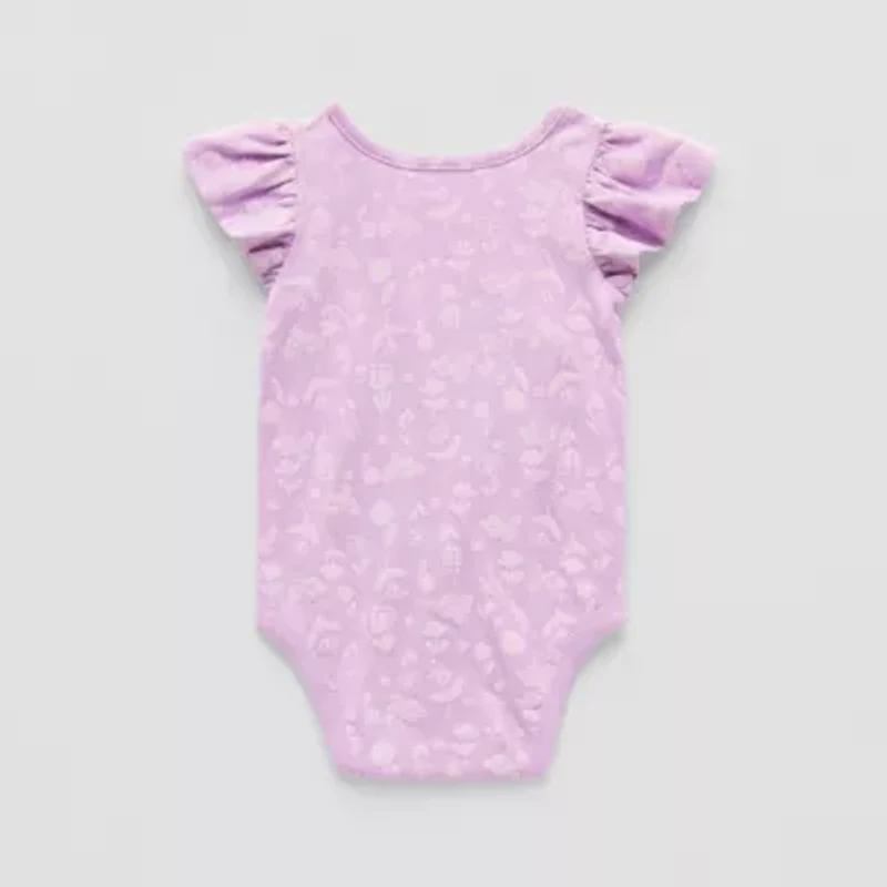 Okie Dokie Baby Girls Round Neck Short Sleeve Bodysuit