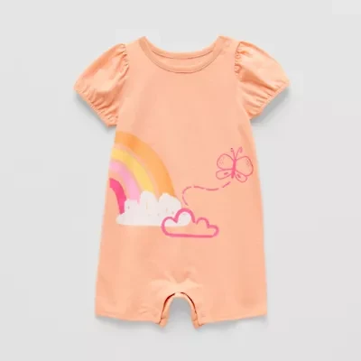 Okie Dokie Baby Girls Short Sleeve Romper