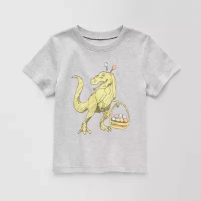 Okie Dokie Toddler & Little Boys Crew Neck Short Sleeve Regular Fit Graphic T-Shirt