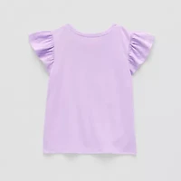 Okie Dokie Toddler & Little Girls Round Neck Short Sleeve Graphic T-Shirt