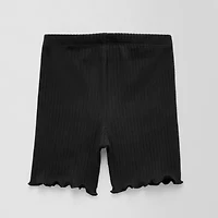 Okie Dokie Rib-Knit Lettuce-Edge Toddler & Little Girls Bike Short