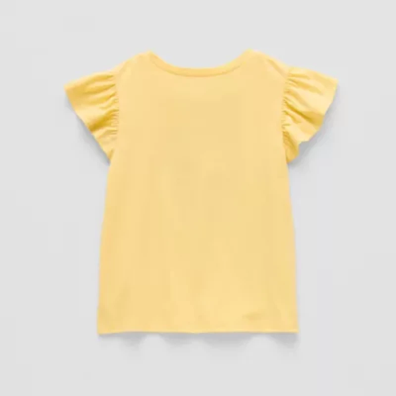 Okie Dokie Toddler & Little Girls Round Neck Short Sleeve Graphic T-Shirt
