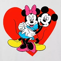 Disney Collection Little & Big Kid Girls Crew Neck Short Sleeve Regular Fit Mickey Mouse Minnie Graphic T-Shirt