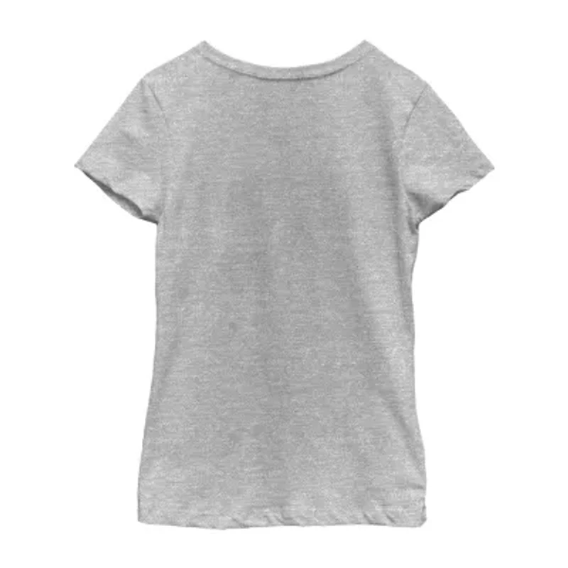 Disney Collection Little & Big Kid Girls Crew Neck Short Sleeve Mickey Mouse Graphic T-Shirt