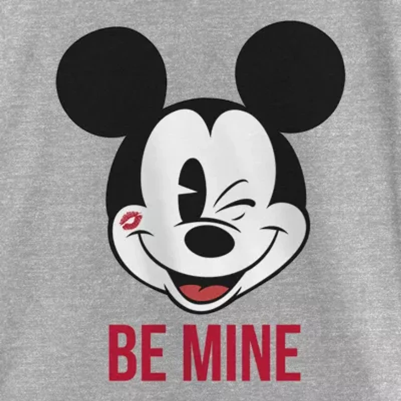 Disney Collection Little & Big Kid Girls Crew Neck Short Sleeve Mickey Mouse Graphic T-Shirt