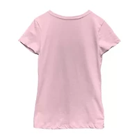 Disney Collection Little & Big Kid Girls Crew Neck Short Sleeve Princess Graphic T-Shirt