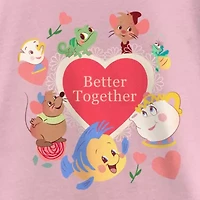 Disney Collection Little & Big Kid Girls Crew Neck Short Sleeve Princess Graphic T-Shirt
