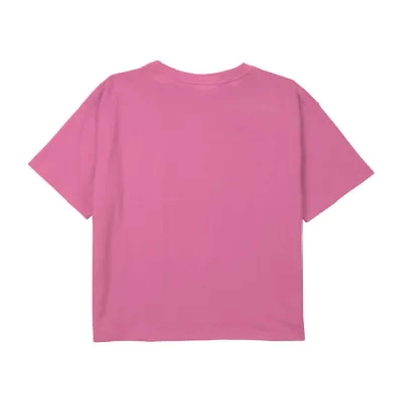 Disney Collection Little & Big Kid Girls Crew Neck Short Sleeve Lilo Stitch Graphic T-Shirt