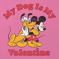 Disney Collection Little & Big Kid Girls Crew Neck Short Sleeve Mickey Mouse Minnie Graphic T-Shirt