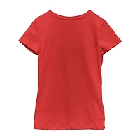 Disney Collection Little & Big Kid Girls Crew Neck Short Sleeve Lilo Stitch Graphic T-Shirt