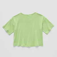 Xersion Soft Performance Waist Length Little & Big Kid Girls Crew Neck Short Sleeve Regular Fit Graphic T-Shirt