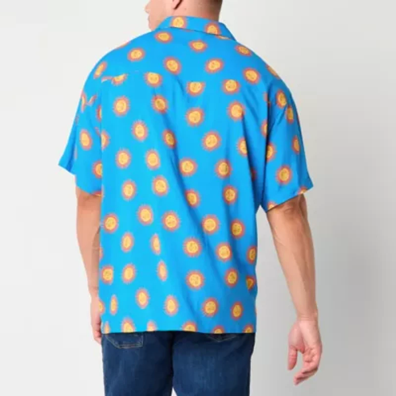 Arizona Mens Short Sleeve Big and Tall Camp Shirt