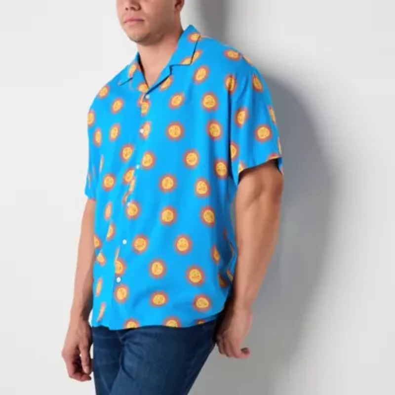 Arizona Mens Short Sleeve Big and Tall Camp Shirt
