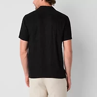 J. Ferrar Mens Short Sleeve Camp Shirt