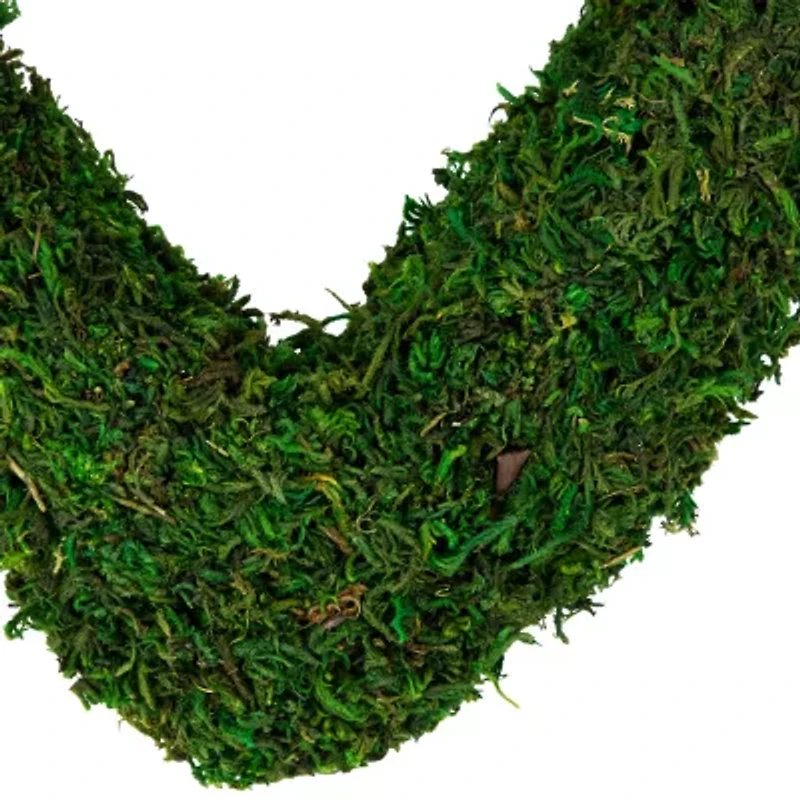 Northlight Reindeer Moss Heart Wreath