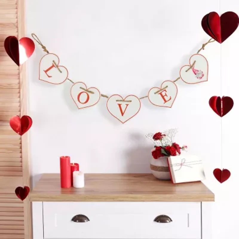 Northlight Hearts Love Wall Sign