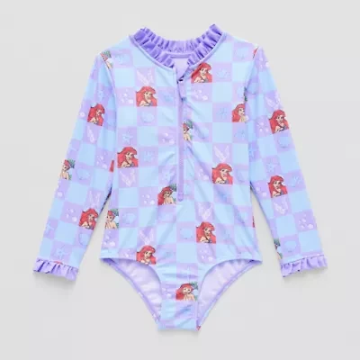 Disney Collection Little & Big Kid Girls Ariel One Piece Swimsuit
