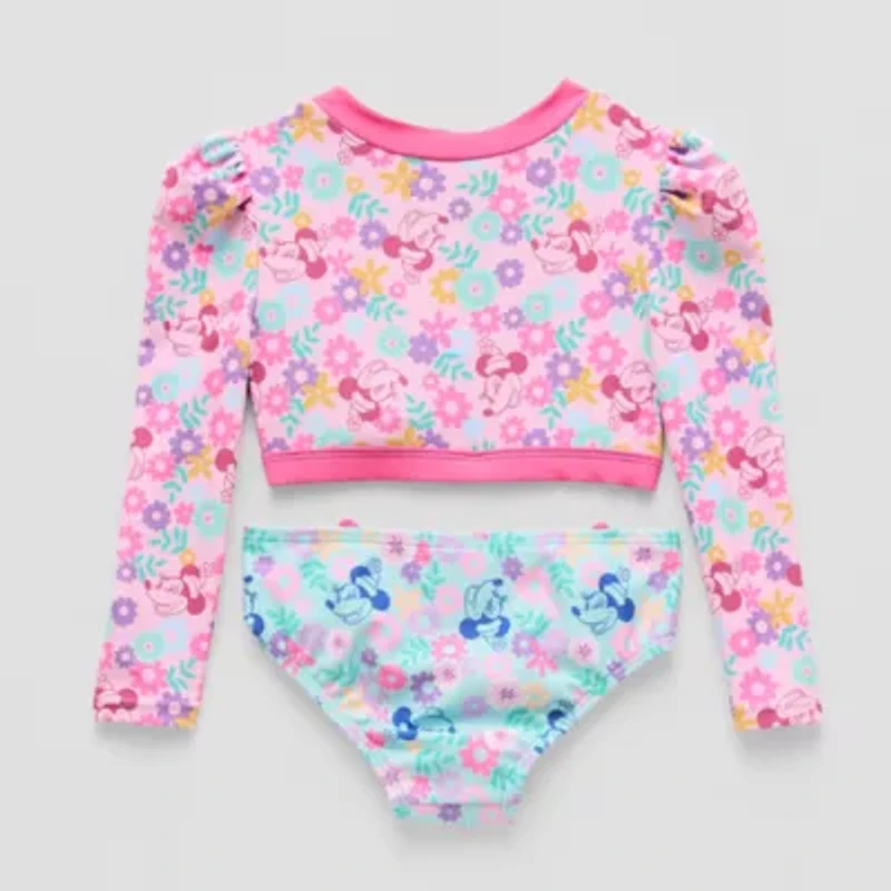 Disney Collection Little & Big Kid Girls Minnie Mouse 2-pc. Bikini Set