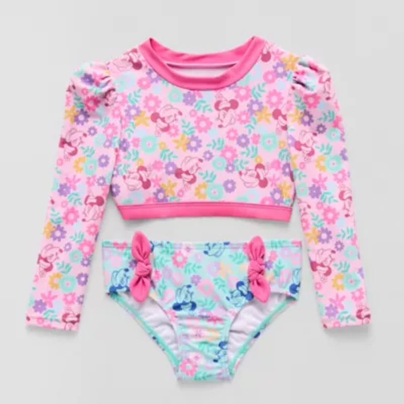 Disney Collection Little & Big Kid Girls Minnie Mouse 2-pc. Bikini Set